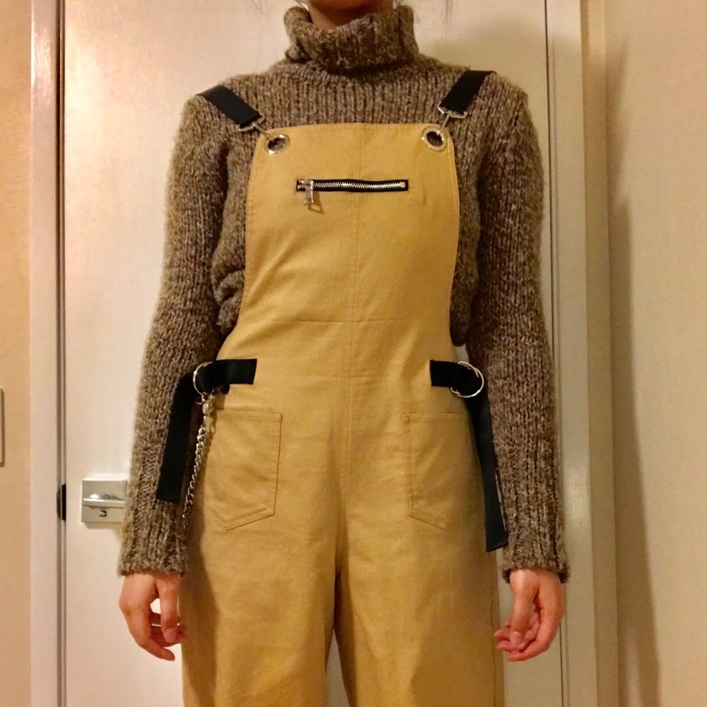 I AM GIA cobain overalls in tan